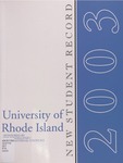 New Student Record : The University of Rhode Island