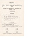 Bulletin of the Rhode Island Library Association v. 23, no. 1 by RILA