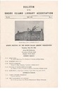 Bulletin of the Rhode Island Library Association v. 24, no. 1