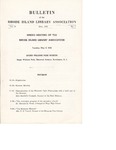 Bulletin of the Rhode Island Library Association v. 28, no. 1