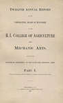 Annual Report 1900 by University of Rhode Island