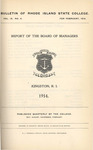 Annual Report 1914 by University of Rhode Island