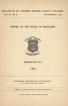 Annual Report 1916 by University of Rhode Island