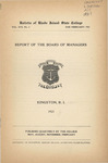 Annual Report 1921 by University of Rhode Island